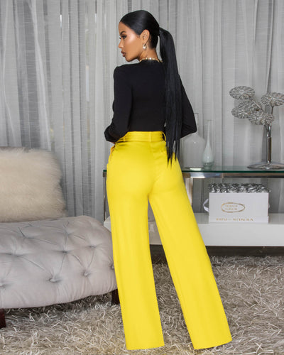 Lorelei Yellow Belted Pants
