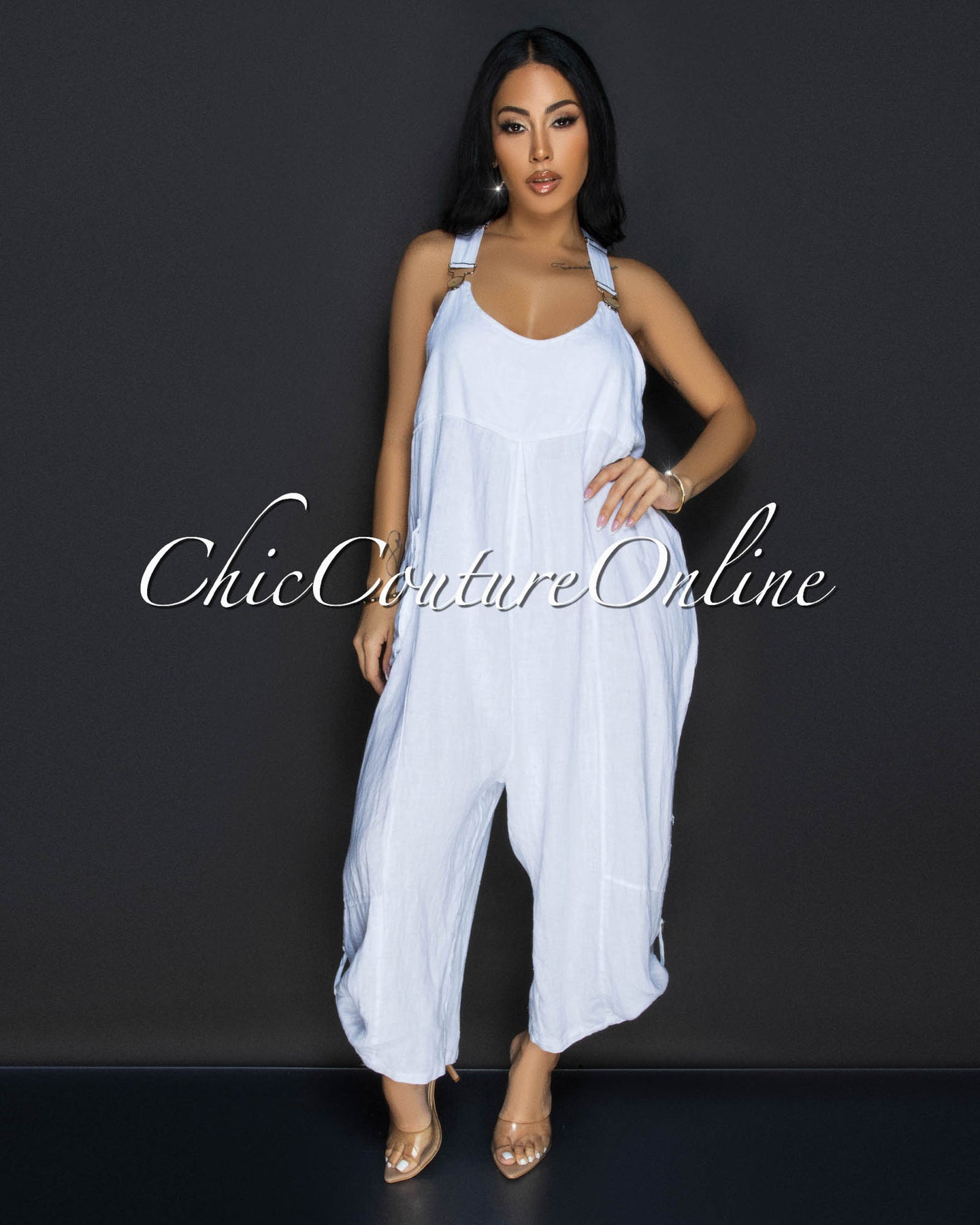 Panuma White Linen Jumpsuit