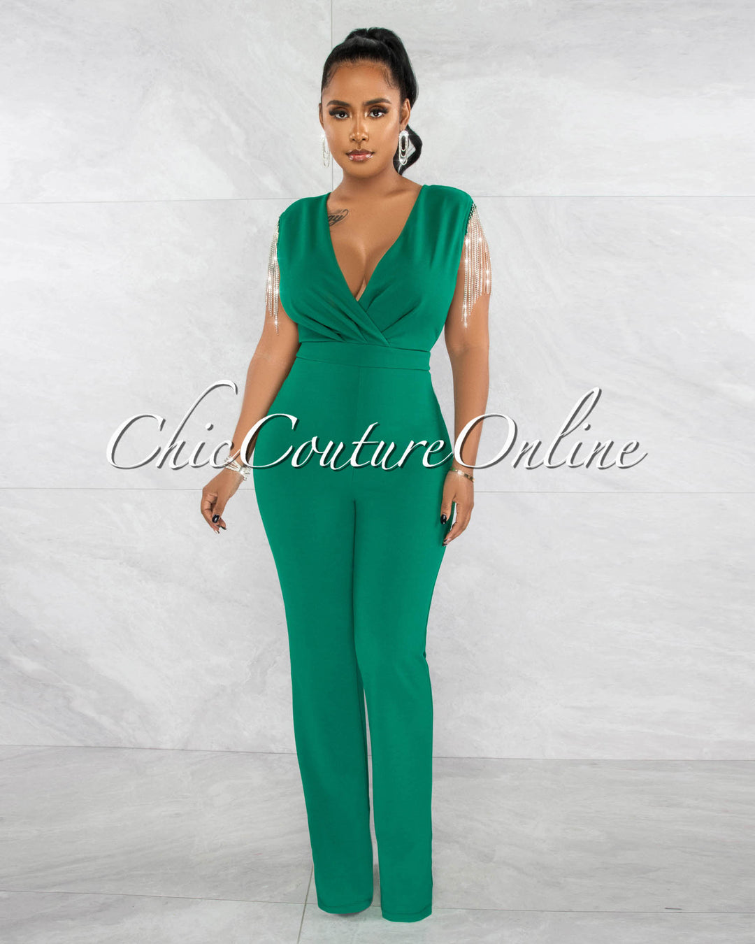 Chic couture jumpsuits on sale