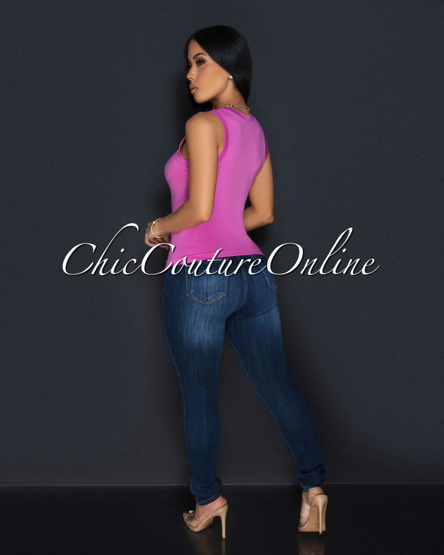 *Dalton Pink Racer Tank Top