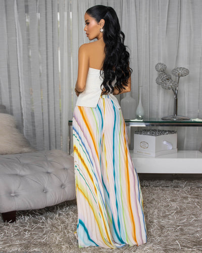 Memphis Cream Multi-Color Pants Set