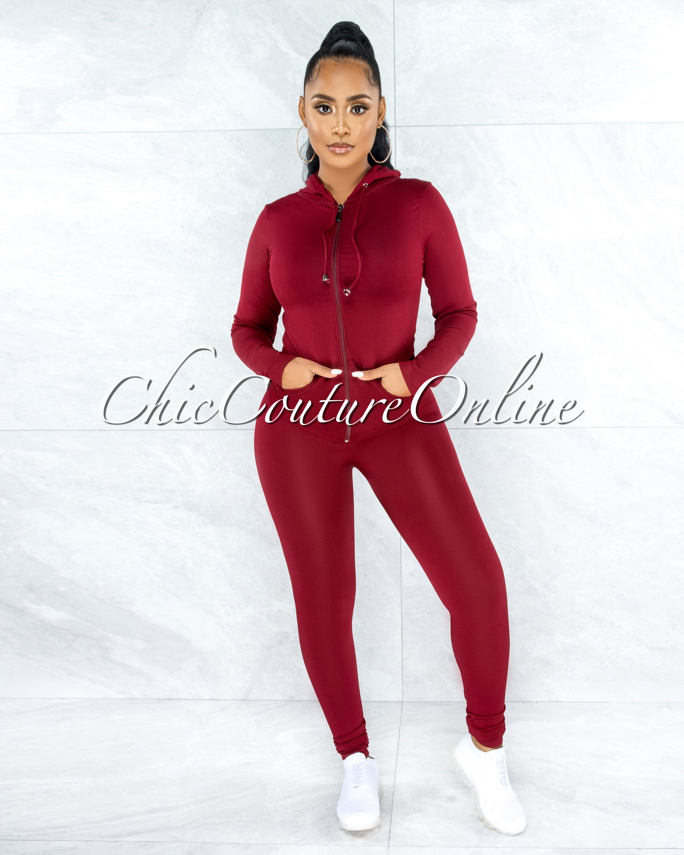 Santia Burgundy Seamless Track Set