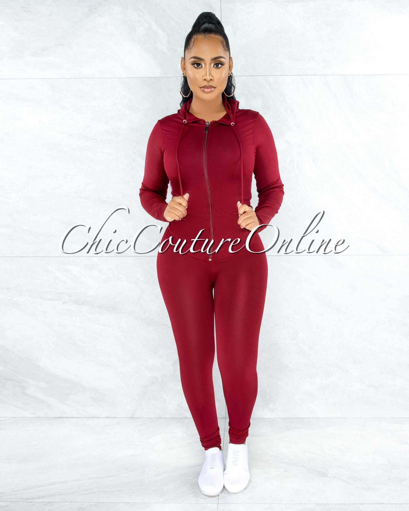 Santia Burgundy Seamless Track Set