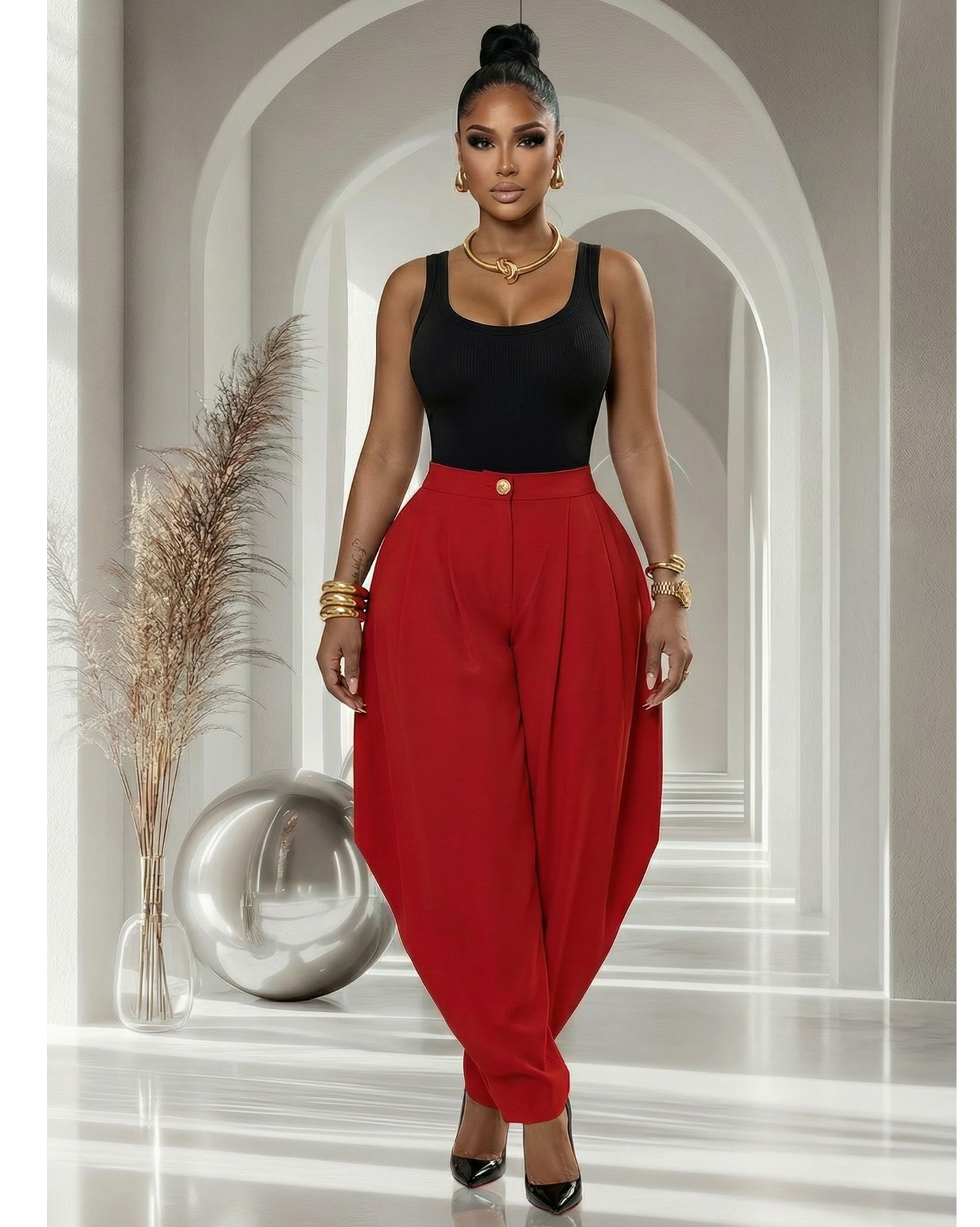 Lucia Black V-Back Ribbed LUXE Bodysuit