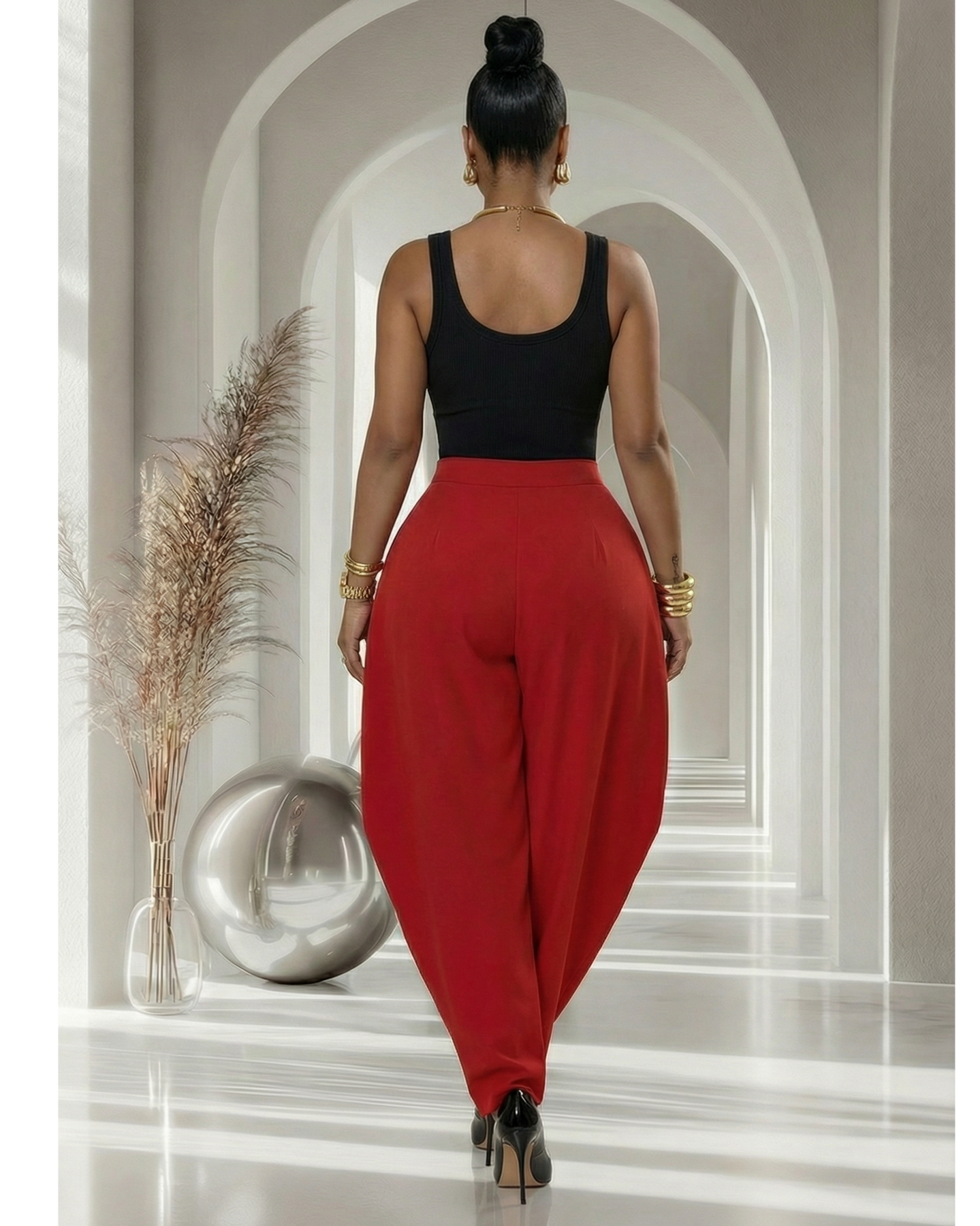 Lucia Black V-Back Ribbed LUXE Bodysuit