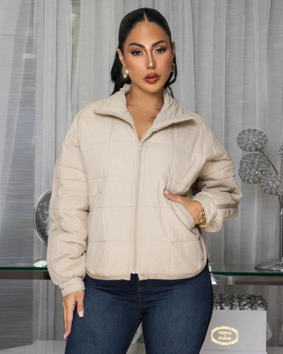 Zelina Cream Puffy Jacket