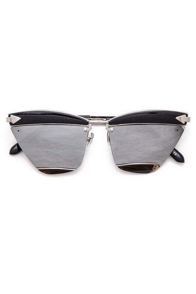 Sofia Silver Acetate Brow Bar Iconic Cateye Sunglasses