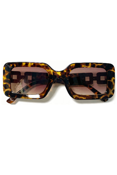 Ekin Tortoise Rectangular Sunglasses