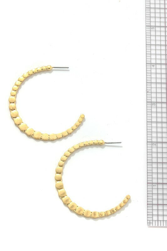 Fonia Gold Hammered Ball Hoop Earrings Hoop Earrings