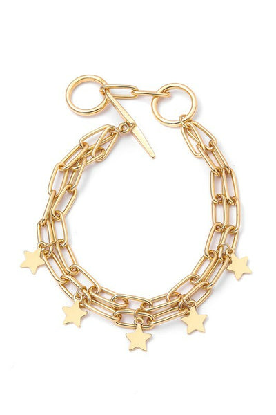 Andy Gold Star Charm Bracelet