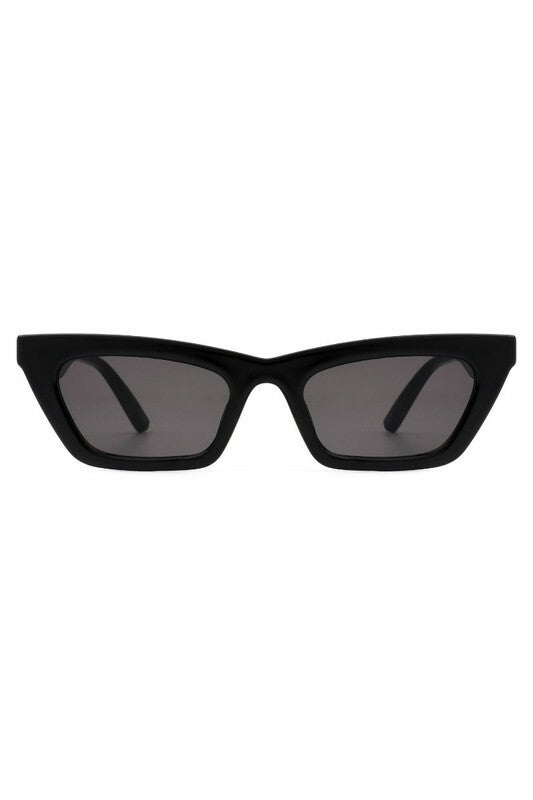 Camilla Black Retro Slim Cat Eye Sunglasses