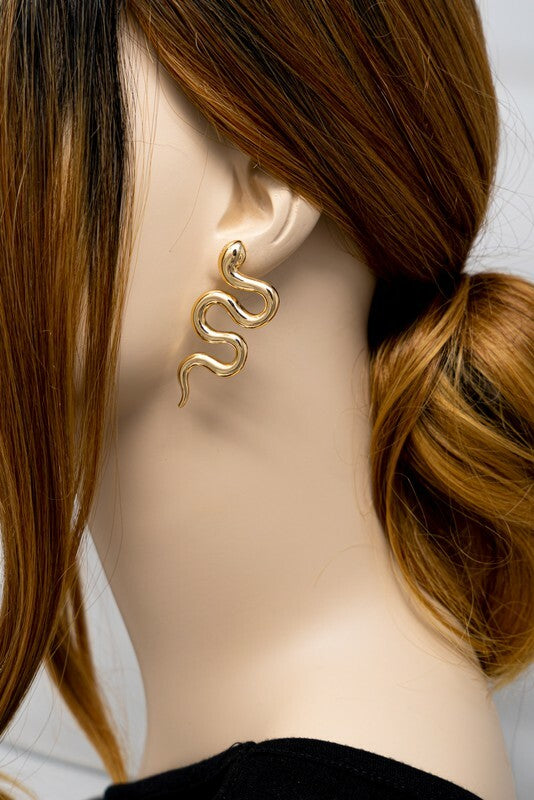 Rachel Gold Snake Earrings
