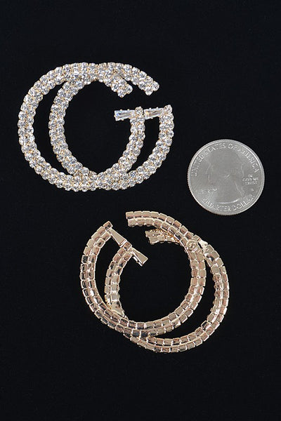 Flavio Gold CG Rhinestone Earrings