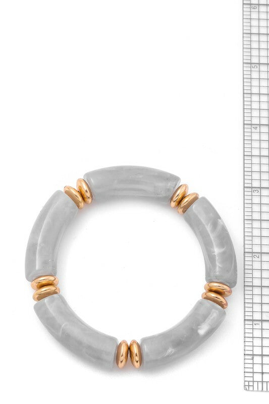 Daniella Resin Disc Stretch Bracelet