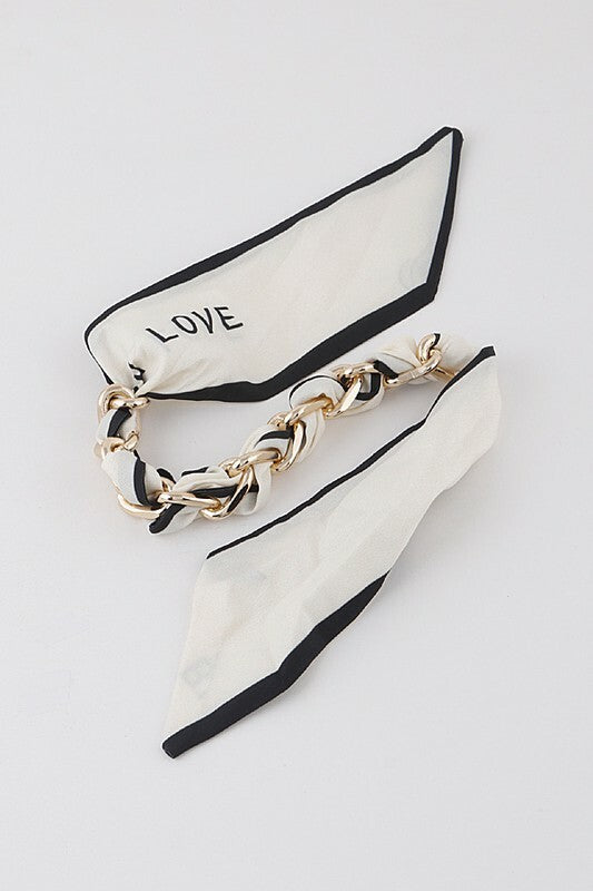 Ryka White Laced Ribbon Chain Bracelet