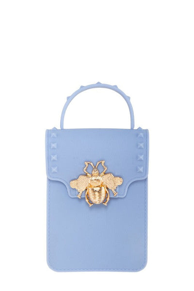 Stephany Blue Gold Bee Decorated Rectangular Jelly Bag