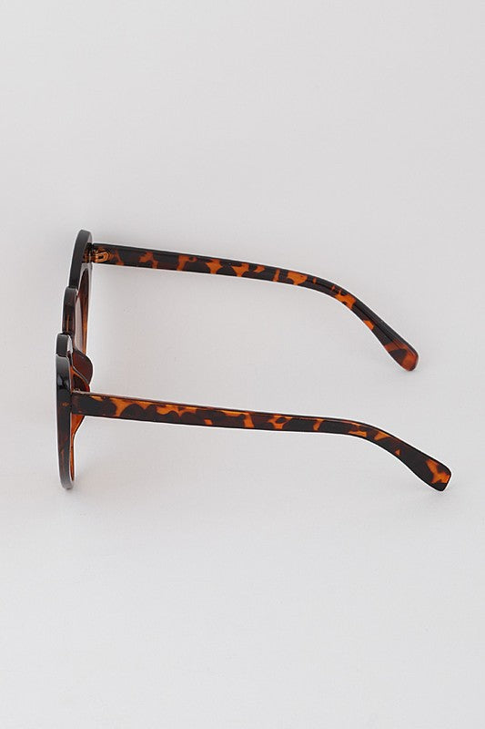 Valentina Black Retro Heart Sunglasses