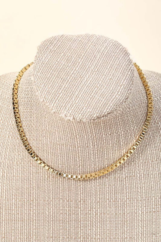 Mika Square Box Chain Necklace