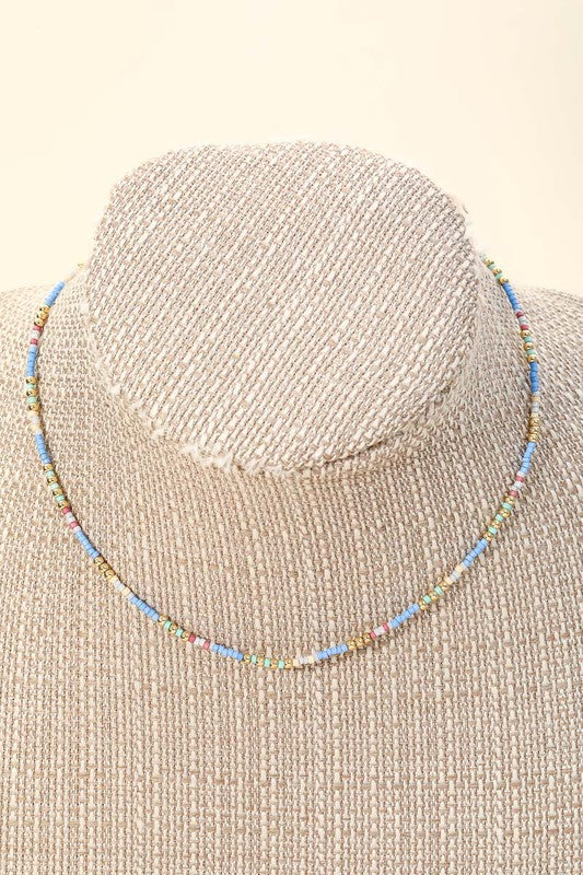 Ivy Multi Color Dainty Seed Beaded Necklace