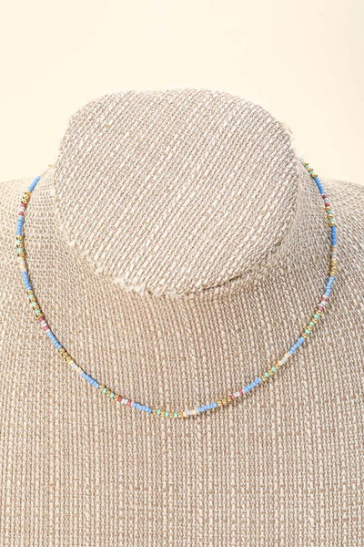 Ivy Multi Color Dainty Seed Beaded Necklace