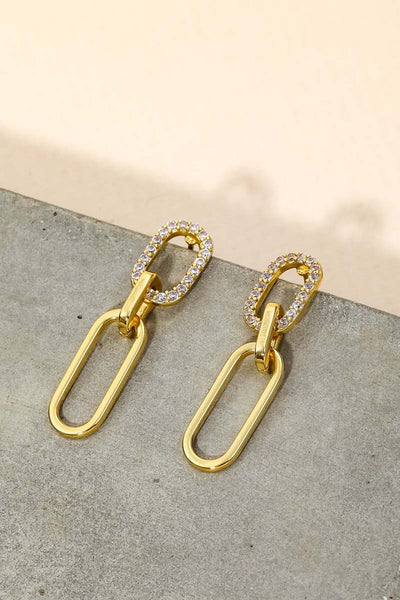 Adam Oval Chain Link Dangle Earrings