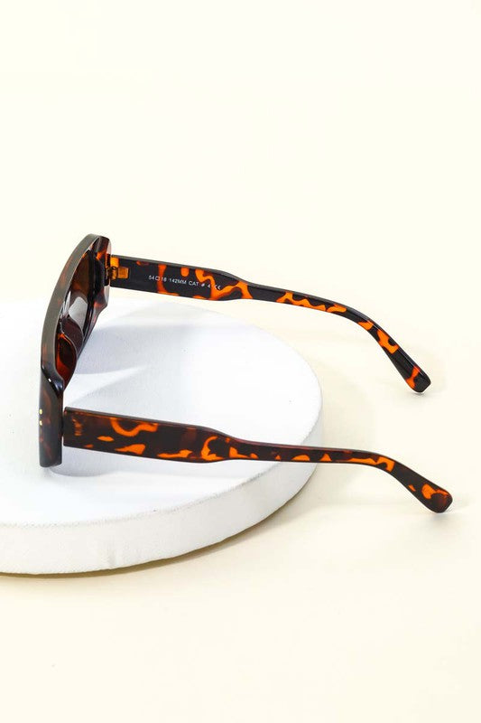 Alice Tortoise Rectangle Frame Sunglasses