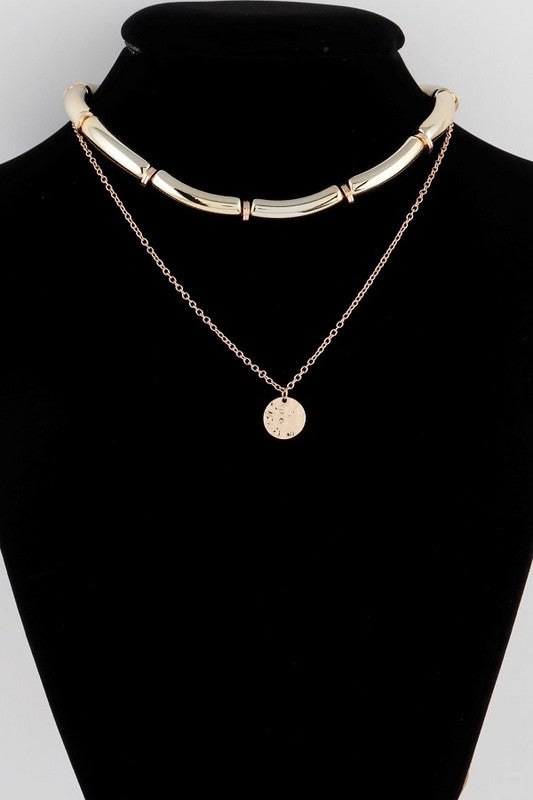 Gloria Gold Double Layered Chain Necklace