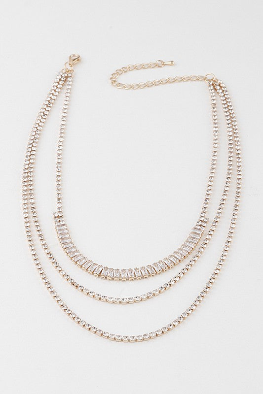 Sanjay Gold Multi Crystal Jewel Necklace