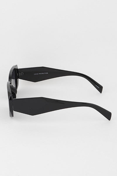 Kimberly Matte Black Sharp Geometric Sunglasses