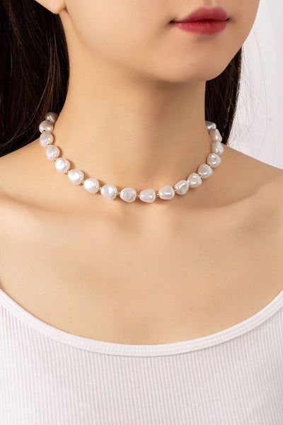 Shani Gold Pearl Choker Necklace