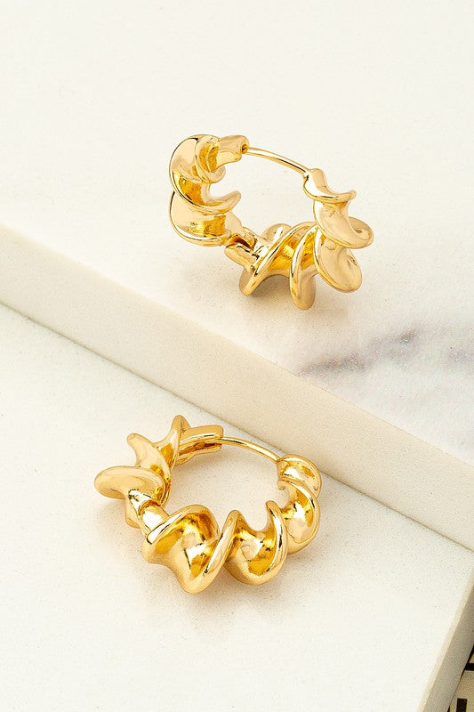 Gracie Gold Twisted Hoop Earrings