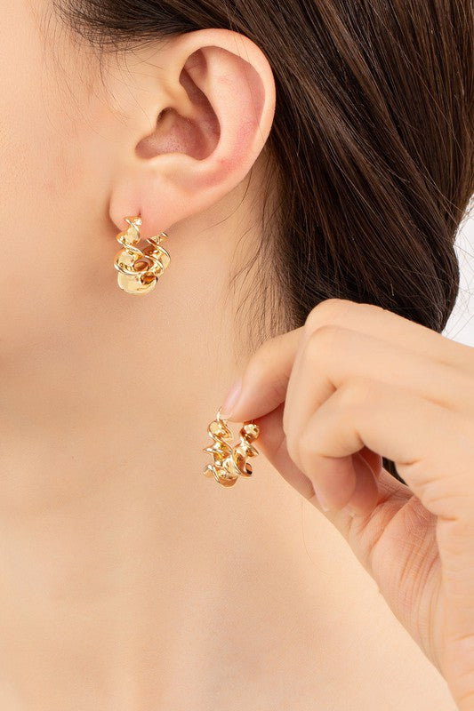 Gracie Gold Twisted Hoop Earrings