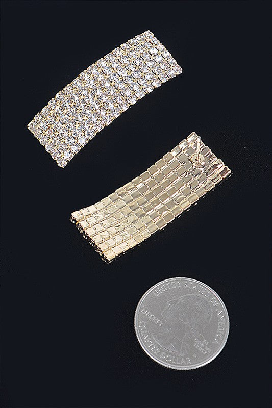 Nadya Geometric Rhinestone Earrings
