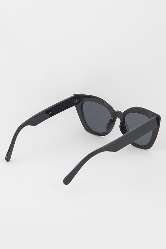 Serena Black Bolted Cateye Sunglasses