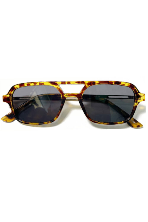 Indiya Tortoise Retro Aviator Sunglasses