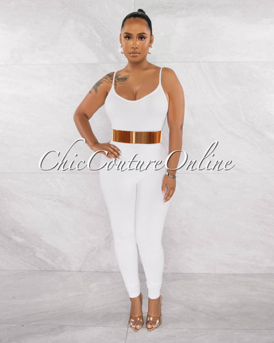 Chester Gold Plate Thick Bendable Belt