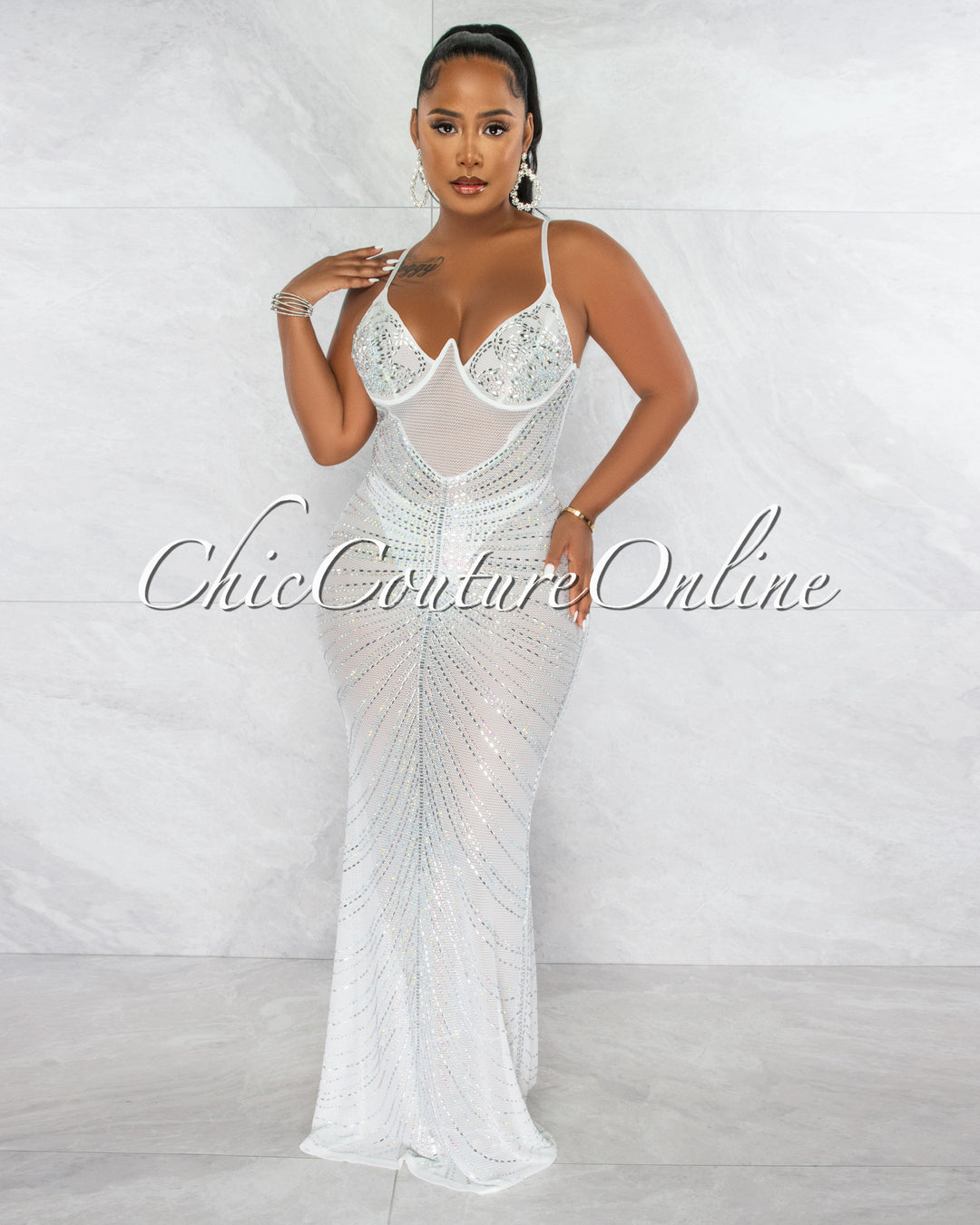 Chic couture white dresses best sale