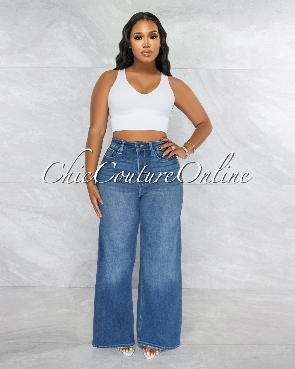 *Filmore Medium Denim High-Waist Dad Jeans
