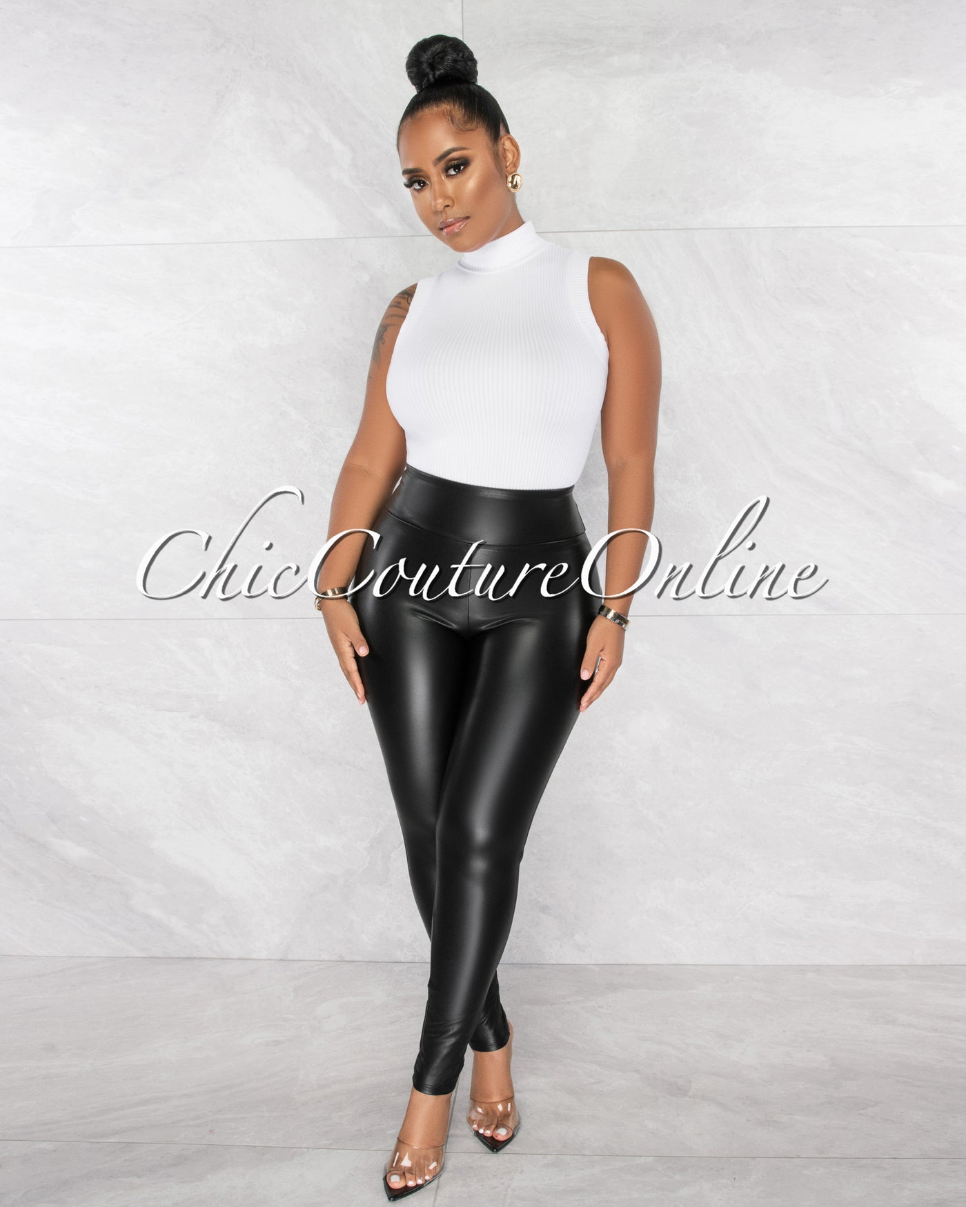 Women's gray fleece leggings И-1040-3 - buy cheap in the online store  