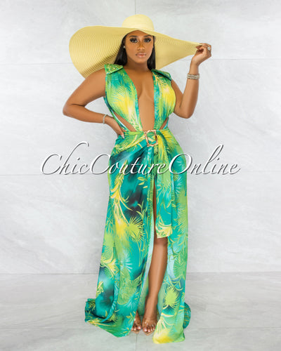 *Eureka Yellow Oversized Brim Straw Floppy Hat