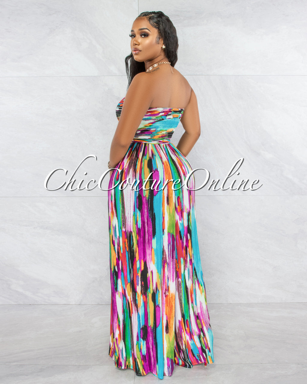 Leta Multi-Color Print Wide Leg Jumpsuit (9/11)