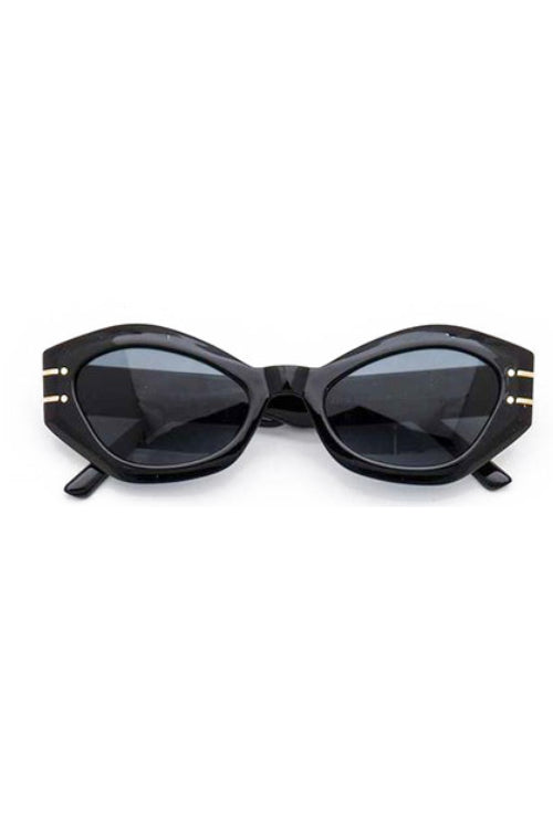 Ellis Black Retro Sunglasses