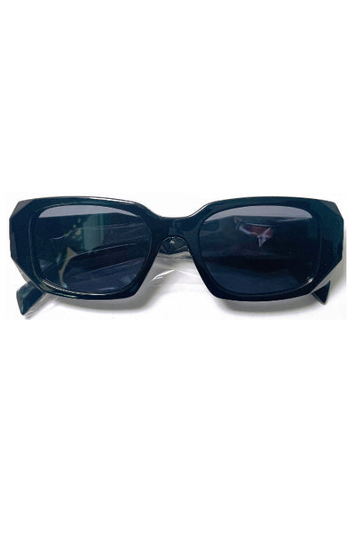 Kimberly Black Sharp Geometric Sunglasses