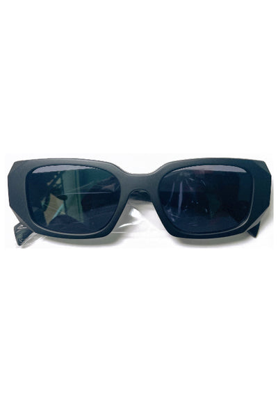 Kimberly Matte Black Sharp Geometric Sunglasses