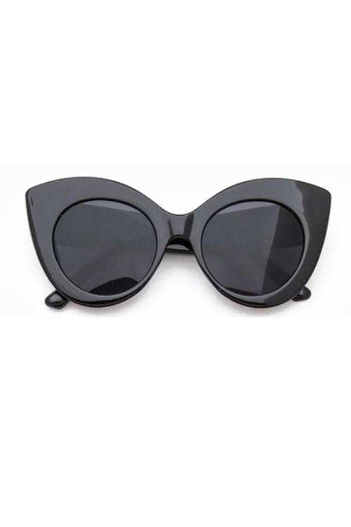 Byron Black Iconic Cat Eye Retro Sunglasses