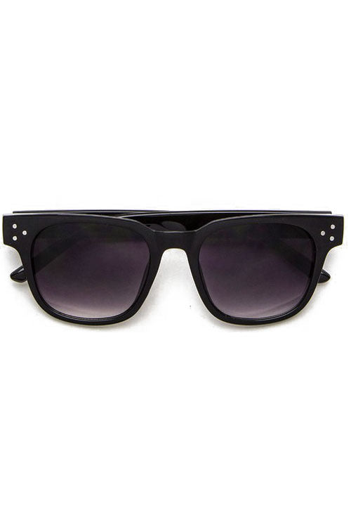 *Rosy Black Wayfarer Studded Sunglasses